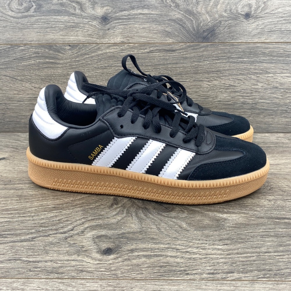 Adidas Samba XLG Sneakers Mens 8.5 Black White Gum Platform IE1379